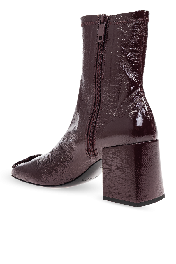 ショートブーツ・ブーティ Reedition Ankle Boots - Courreges - Leather - Burgundy Burgundy Heeled ankle boots `Reedition` Courrèges - Vitkac Italy